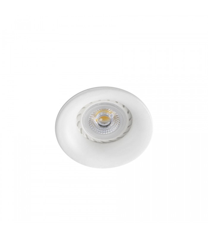 1 Light Round Recessed Spotlight White, GU10 - 2