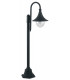 PAVIA Outdoor 130cm Bollard Black IP44 130x51cm