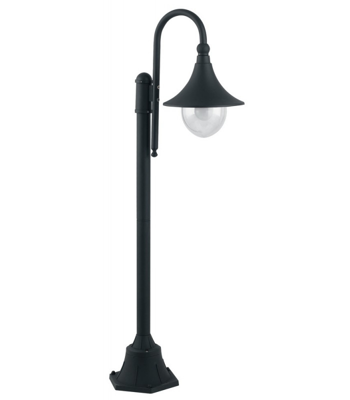 PAVIA Outdoor 130cm Bollard Black IP44 130x51cm