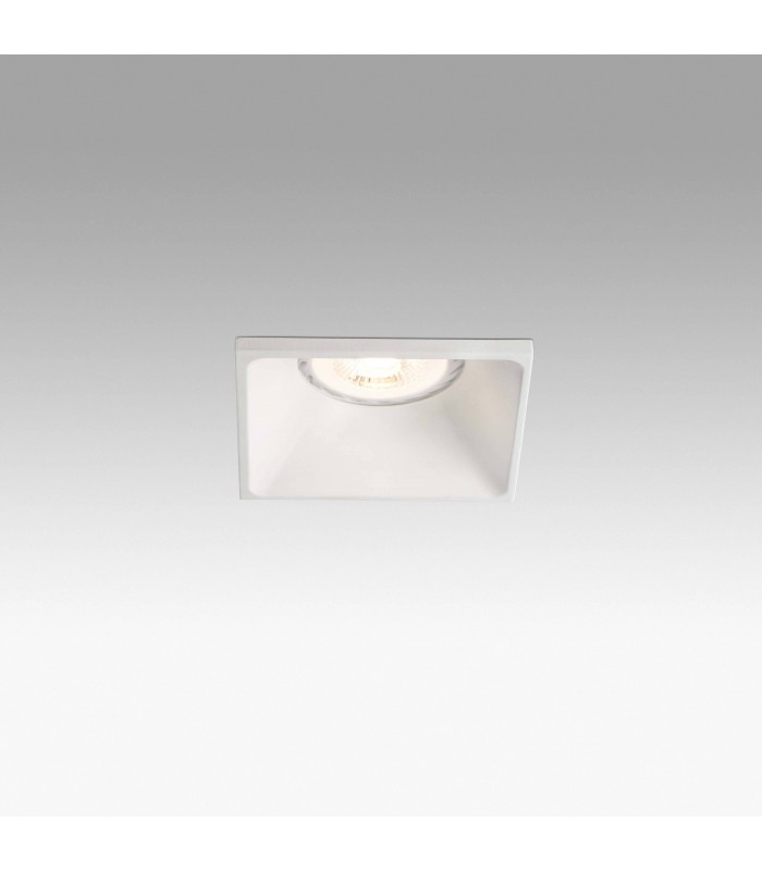 1 Light Square Recessed Spotlight White, GU10 - 1