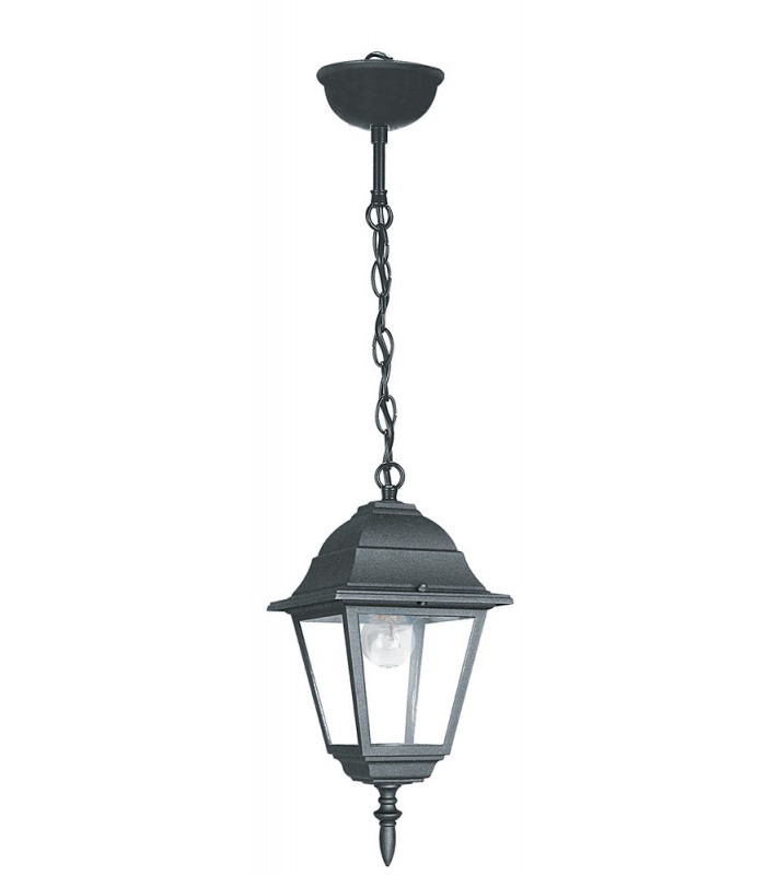 ROMA Outdoor Pendant Ceiling Light Black IP44 14.6cm