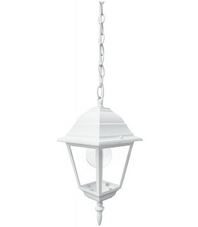 ROMA Outdoor Pendant Ceiling Light White IP44 14.6cm