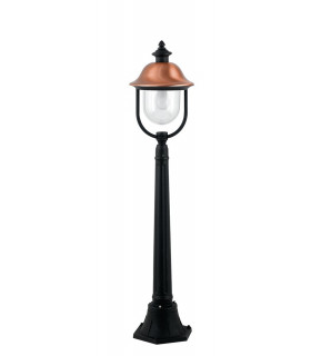 VENEZIA Outdoor 118cm Bollard Black IP44 118x25cm-1