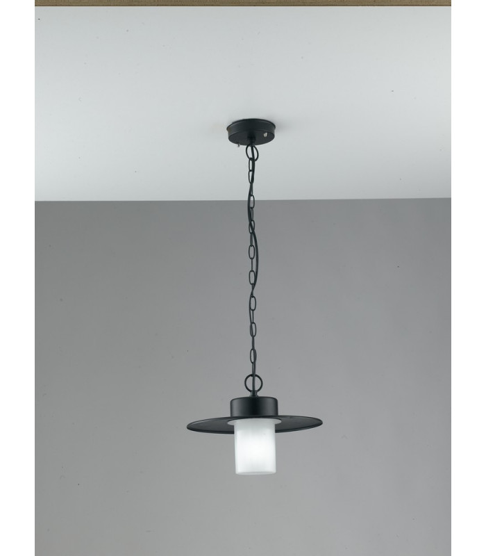 YORK Outdoor Dome Wall Light Black IP44 30cm-2