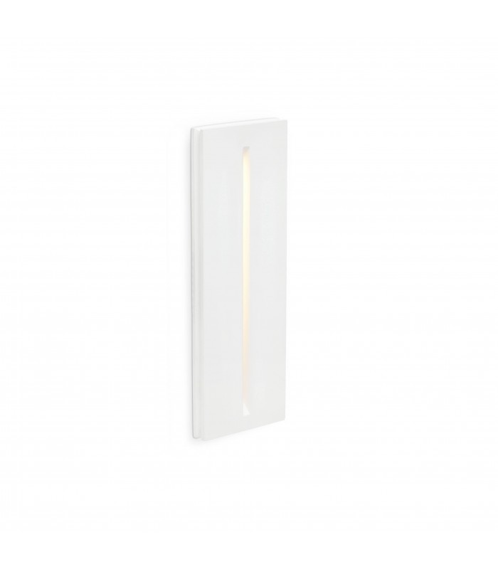 LED 1 Light Indoor Recessed Wall Light White Plaster - 1