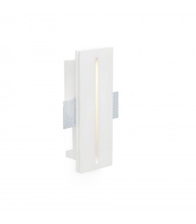 LED 1 Light Indoor Recessed Wall Light White Plaster - 2