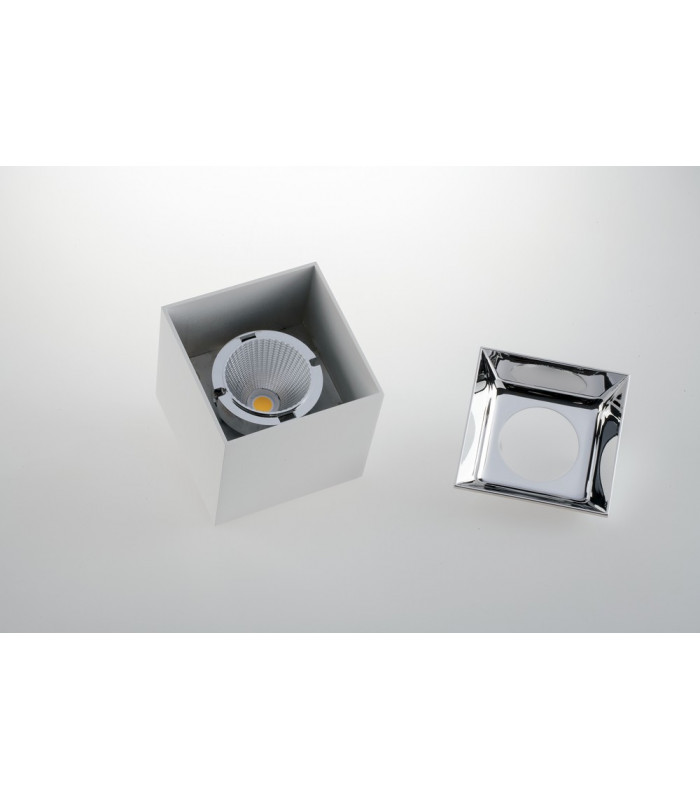 MIG LED Surface Mounted Downlight White Chrome 2000lm 3000K 11.5x11.5x11.6cm-3