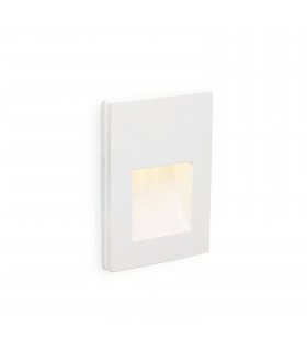 LED 1 Light Indoor Recessed Wall Light White Plaster - 1