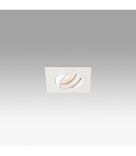 1 Light Square Tiltable Recessed Spotlight White, GU10 - 1