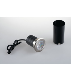 RUNNER Outdoor LED Recessed Floor & Decking Nickel IP67 390lm RGBW 7.5x8.5cm-2
