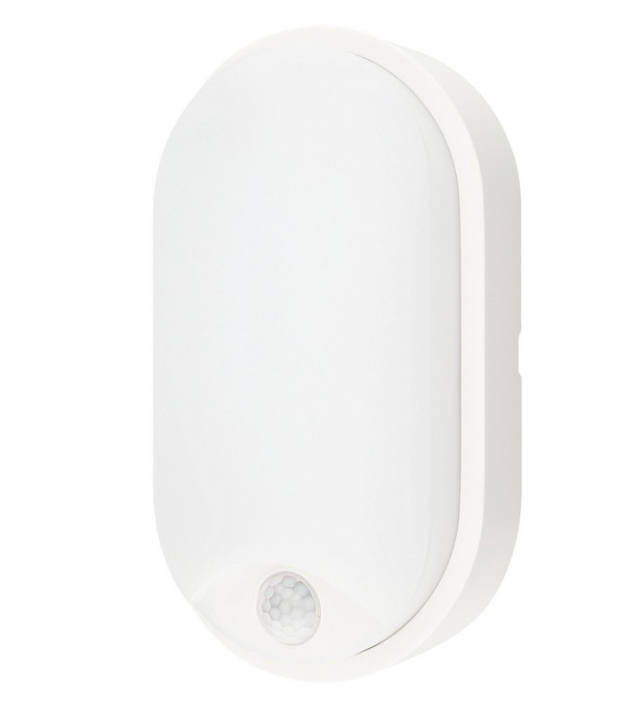 SENSITIVE LED Outdoor Flush with Sensor White IP54 1000lm 3000K 21.2x11.9x6cm