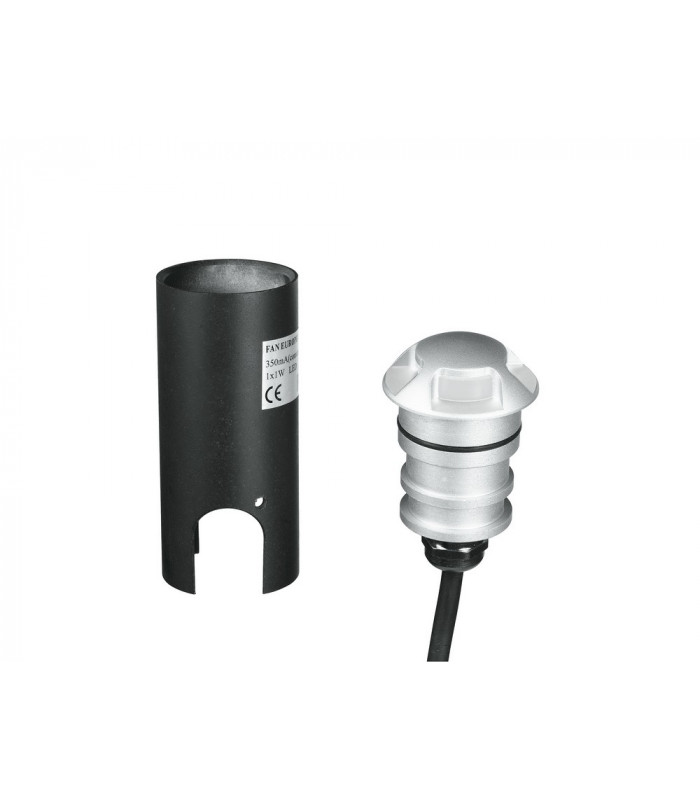 STEP 24V LED Recessed Floor & Decking Nickel - 4 Direction IP67 180lm 3000K 4.5x5.7cm-1