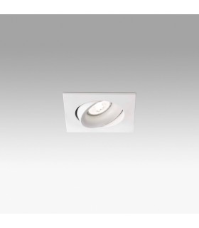 1 Light Square Tiltable Recessed Spotlight White, GU10 - 1