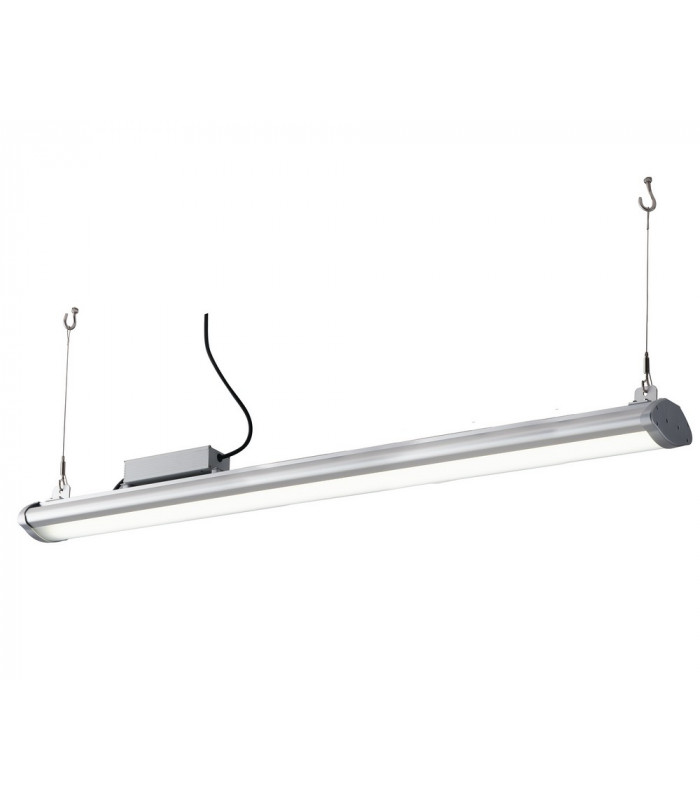 SUPERIA Outdoor LED Linear Batten Light Silver IP65 24000lm 4000K 120.5x13.5x7.2cm