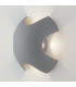 GHIBLI Outdoor LED 4 Light Flush Wall Light Silver IP54 520lm 3000K 19.8x6.6cm
