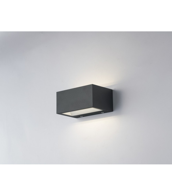TWIN LED 2 Light Up Down Light Anthracite IP54 900lm 4000K 14x8.9x6.5cm-2