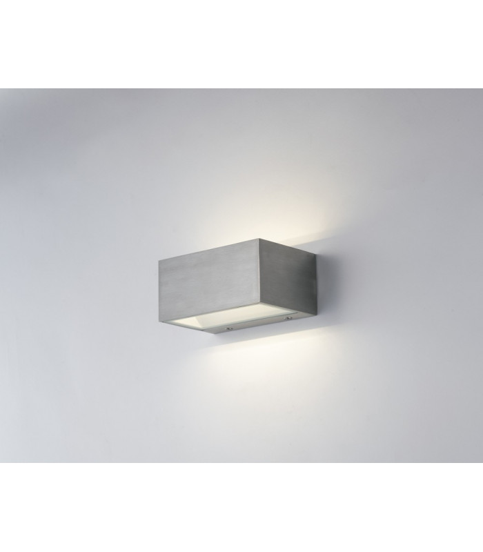 TWIN LED 2 Light Up Down Light Nickel IP54 900lm 4000K 14x8.9x6.5cm-2
