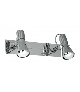 SPOT 2 Light Twin Adjustable Spotlight Chrome 32x15x10cm