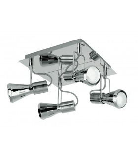 SPOT 4 Light Adjustable Spotlight Clusters Chrome 24x24x15cm