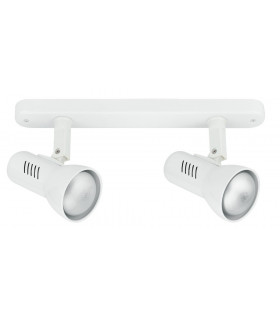SPOT 2 Light Twin Adjustable Spotlight White 26x12.5cm