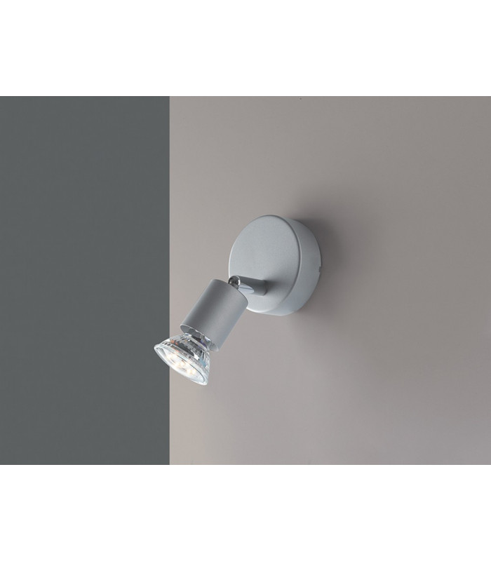 SPOT LED Single Adjustable Spotlight Silver 400lm 2700K 14x8cm-2