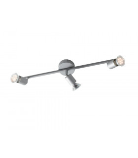 SPOT LED 3 Light Adjustable Spotlight Bars Silver 400lm 2700K 55x15cm