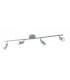 SPOT LED 4 Light Adjustable Spotlight Bars Silver 400lm 2700K 75x15cm