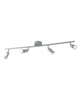 SPOT LED 4 Light Adjustable Spotlight Bars Silver 400lm 2700K 75x15cm