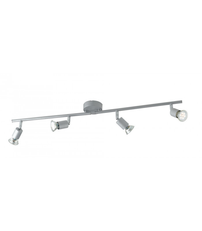 SPOT LED 4 Light Adjustable Spotlight Bars Silver 400lm 2700K 75x15cm
