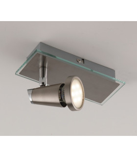 SPOT LED Single Adjustable Spotlight Nickel 400lm 2700K 17x12x7cm-2