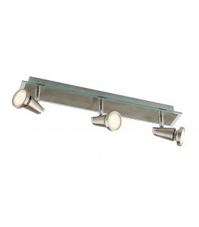 SPOT LED 3 Light Adjustable Spotlight Bars Nickel 400lm 2700K 46x12x7cm-1