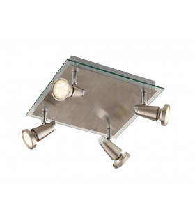 SPOT LED 4 Light Adjustable Spotlight Clusters Nickel 400lm 2700K 26x26x12cm-1