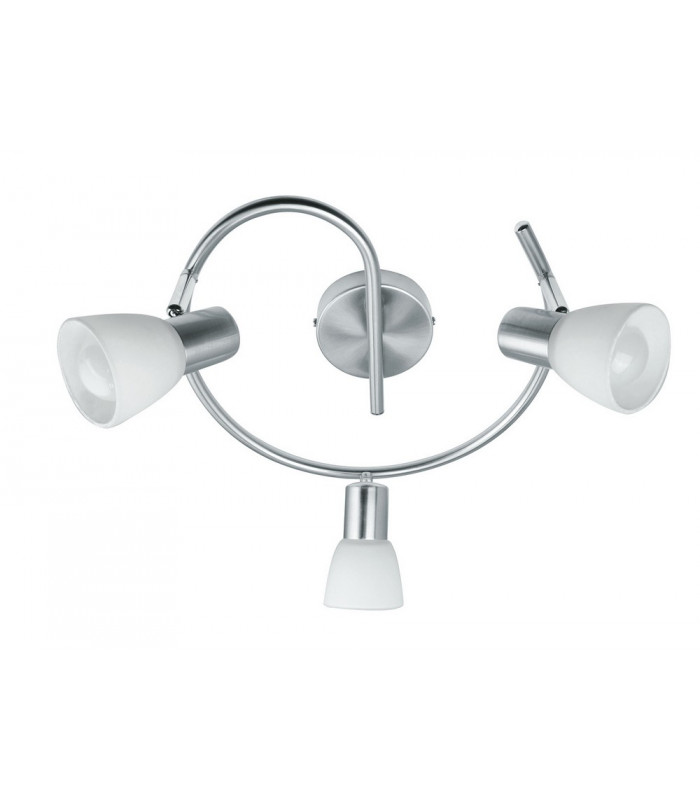 SPOT 3 Light Multi Arm Semi Flush Ceiling light Nickel 32x15cm