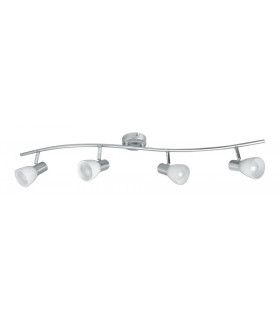 SPOT 4 Light Adjustable Spotlight Bars Nickel 93.5x13.5cm