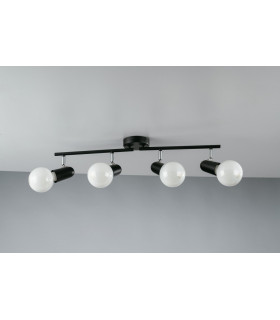 SPOT 4 Light Adjustable Spotlight Bars Black 68x14x10cm