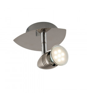 SPOT LED Single Adjustable Spotlight Nickel 400lm 2700K 10x12.5cm
