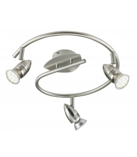 SPOT LED 3 Light Multi Arm Semi Flush Ceiling light Nickel 400lm 2700K 30x31.5cm