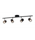 SPOT 4 Light Spotlight Bars Black 70x15cm