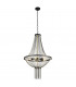 Baguette 5 Light Pendant Black With Satin Brass-1