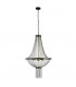 Baguette 5 Light Pendant Black With Satin Brass-2