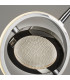 Gyroscope 3 Light LED Ring Bar Pendant Chrome Crystal Sand 3000K-3
