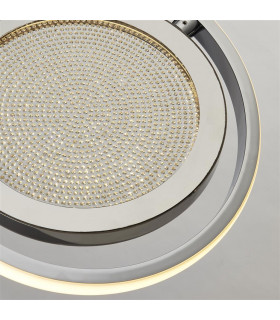 Gyroscope 1 Light LED Ring Pendant Chrome Crystal Sand 3000K-2