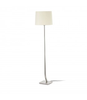 Round Floor Lamp White Shade - 2