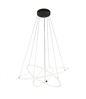 Revolve 3 Light LED Ring Pendant Matt Black 3000K-1