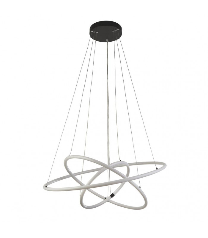Revolve 3 Light LED Ring Pendant Matt Black 3000K-2