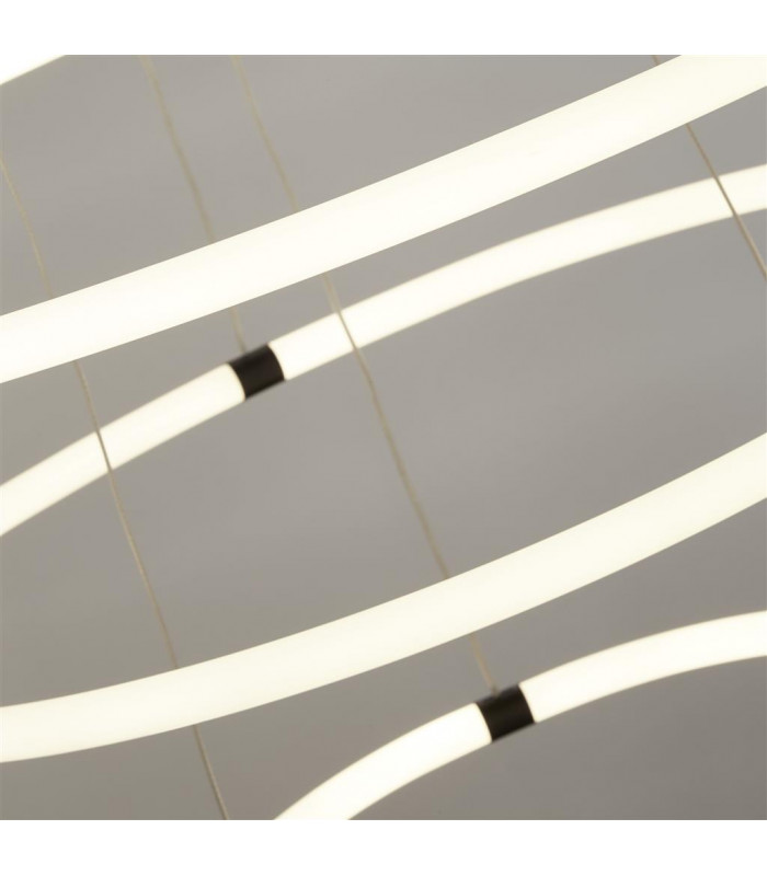 Revolve 3 Light LED Ring Pendant Matt Black 3000K-3