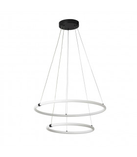 Revolve 2 Light LED Ring Pendant Matt Black 3000K-2