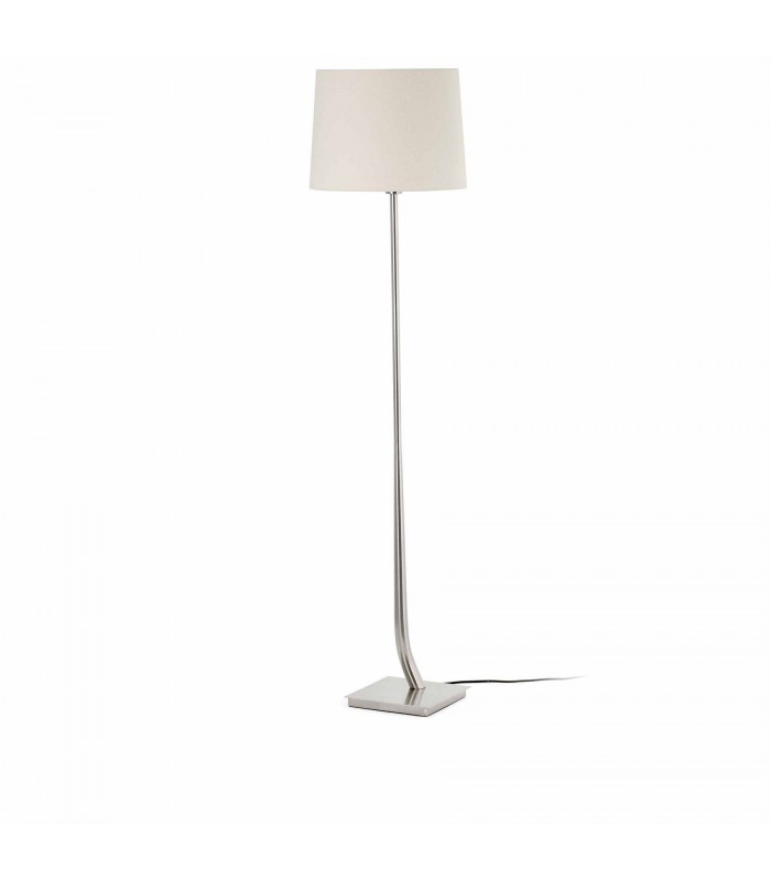 Round Floor Lamp Beige Shade - 2