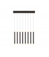 Wands 8 Light LED Bar Pendant Black 2700K-1