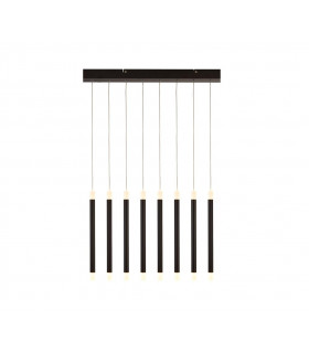 Wands 8 Light LED Bar Pendant Black 2700K-1